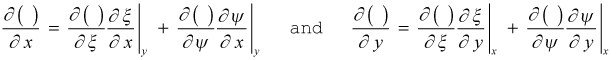 d/dx and d/dy chain rule