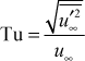 Tu - turbulence intensity