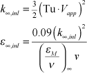 frestream k-e initial conditions