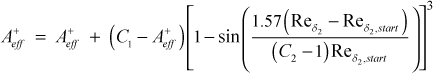 Aplus van Driest transition